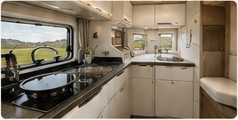 Keuken van de camper